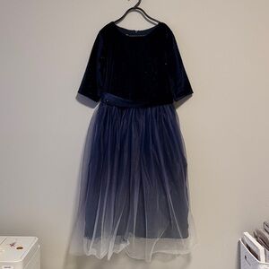 Elegant Navy Blue Kids Formal Dress